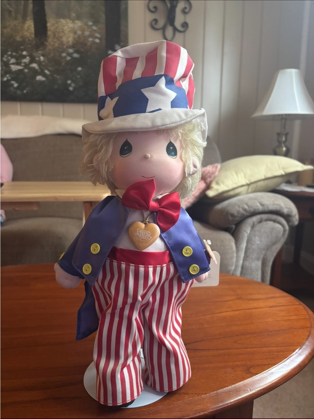 Vintage Precious Moments Applause Uncle Sam Patriotic Doll 1980s